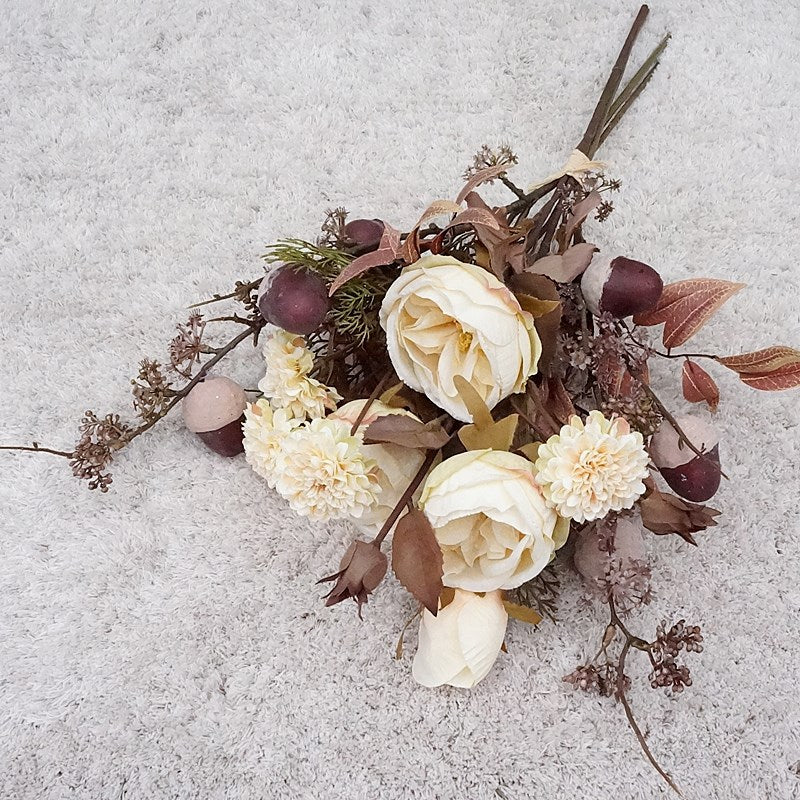 Stunning Austin Oak Blossom Bouquet - Realistic Faux Flowers for Home Decor, Weddings, and Event Styling