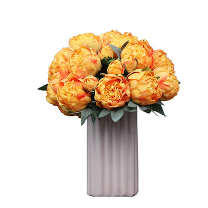 Stunning 10-Head Artificial Peony Bouquet - Elegant European Style Faux Peonies with Realistic Detailing for Decoration, Weddings, and Home Décor