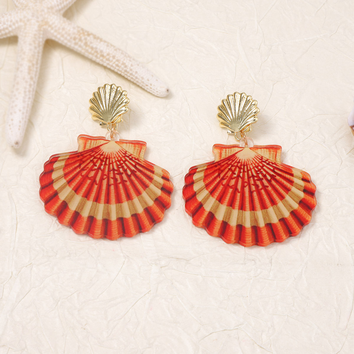 Chic Vacation-Inspired Acrylic Ocean Animal Dangle Earrings - Unique, Minimalist Design for Versatile Everyday Wear