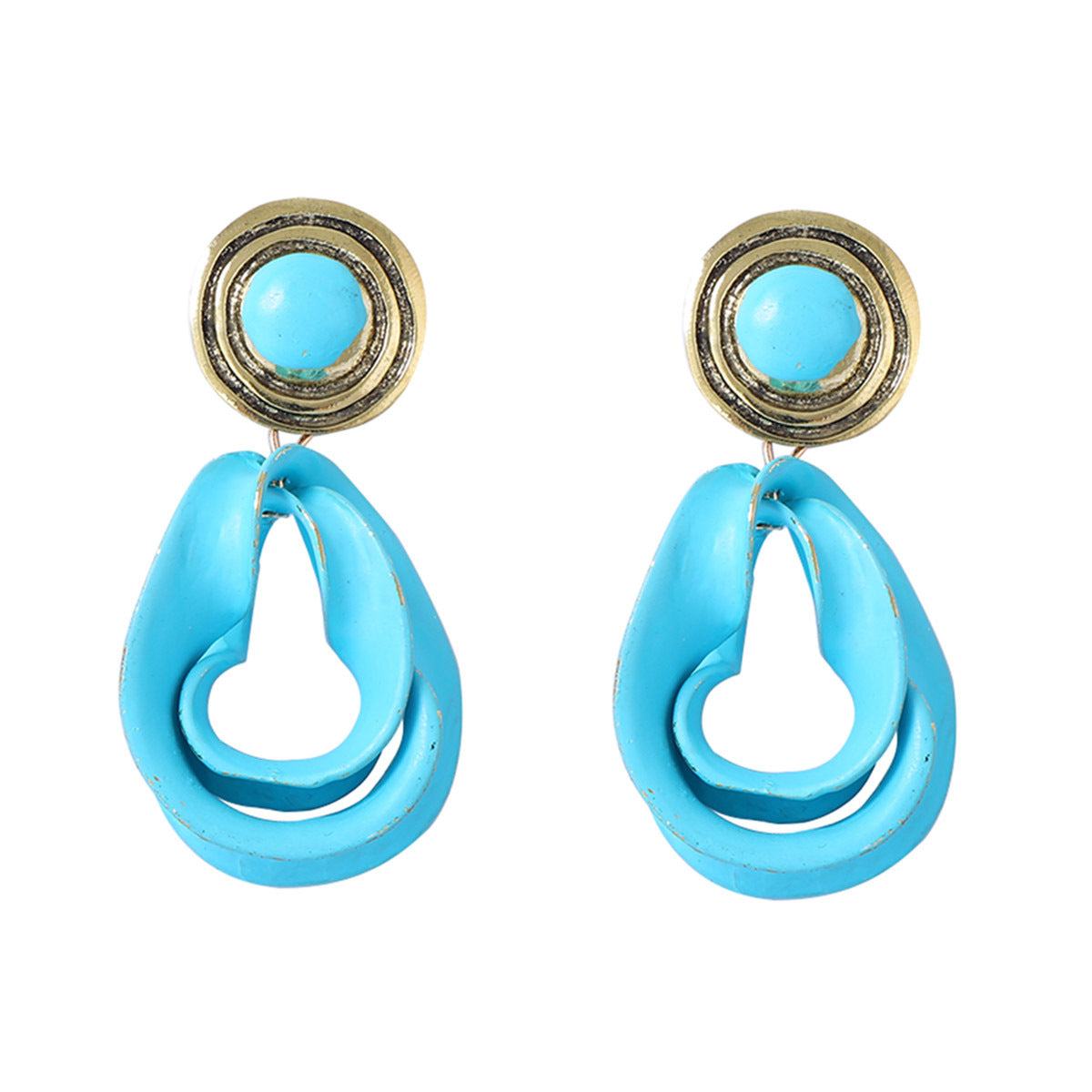 Unique Vintage-Inspired Alloy Geometric Dangle Earrings - Versatile, Chic, Perfect for Everyday and Commuting