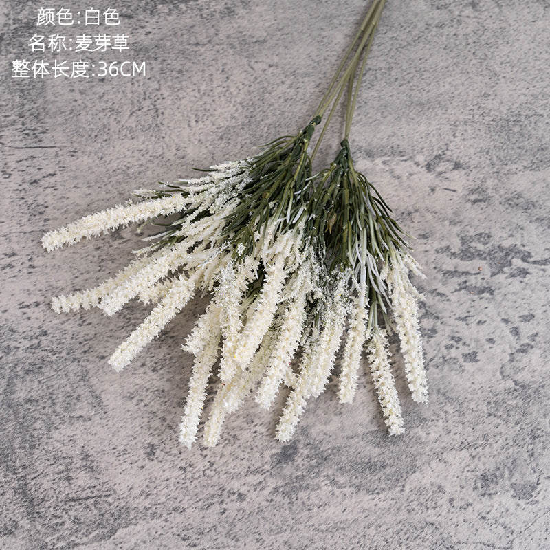 Realistic Faux Flower Craft - Green Barley Grass Plant for Wedding Decorations | Trendy INS Style - Model MW66782