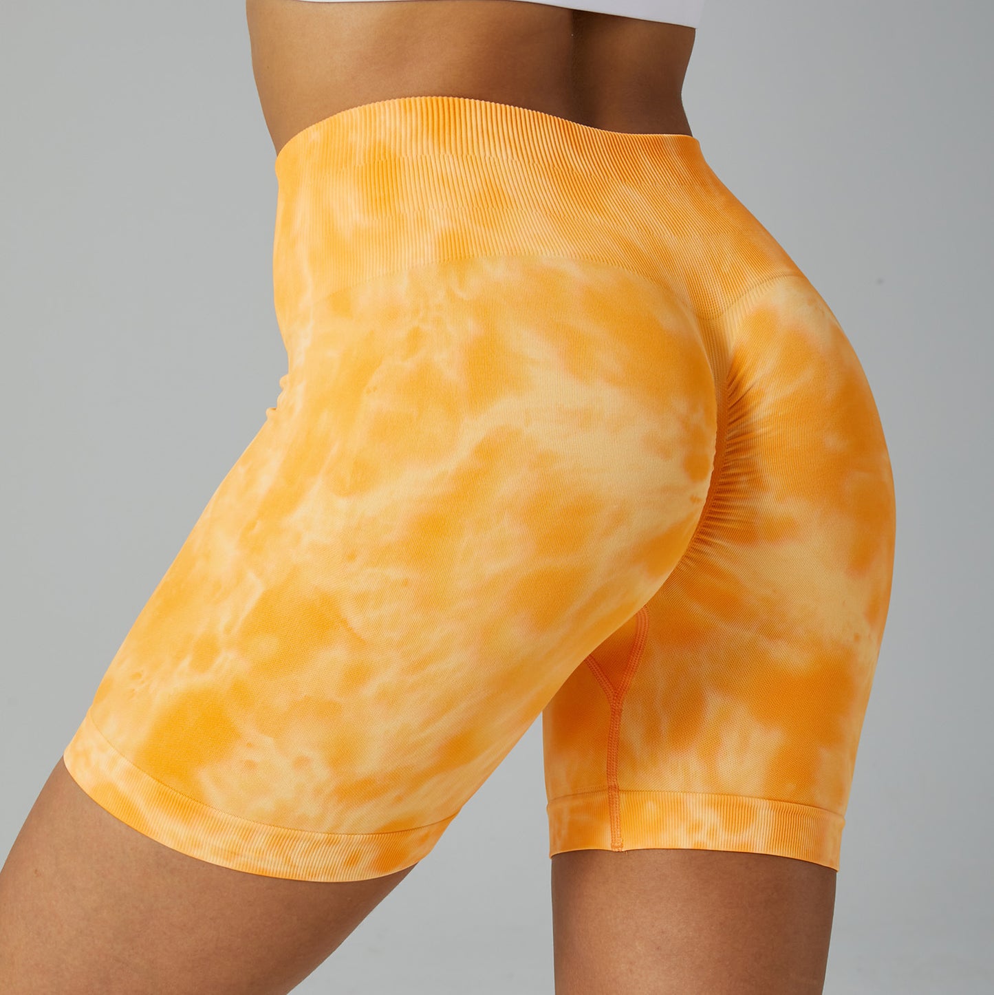 High Waisted Tie Dye Gym Shorts for Women Seamless Breathable Stretchy Yoga Pants with Butt Lifting Design for Every Workout