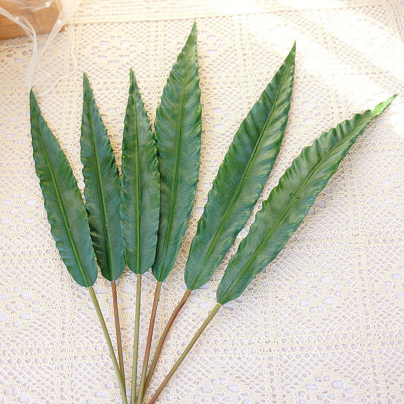 6-Piece Faux Nest Fern Leaves for Home Decor – Perfect for Wedding Photography Props, Floral Arrangements, and Greenery Decoration