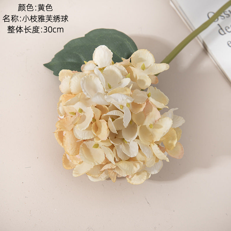 Realistic Miniature Hydrangea Faux Flowers - Stunning Green Decorative Plants for Weddings & Events - INS Style Craftsmanship MW52664