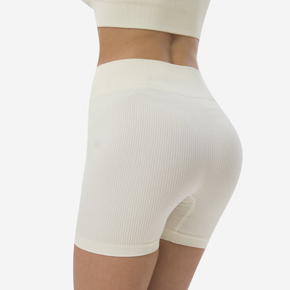 Seamless High Waisted Yoga Shorts for Women Peach Butt Enhancing Tight Fit 3 4 Athletic Shorts Quick Dry Ribbed Fabric for Comfort Style