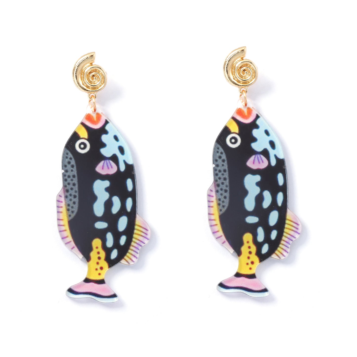 Unique Ocean-Inspired Acrylic Animal Earrings - Perfect for Casual Getaways and Beach Vacations