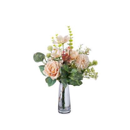 Stunning Faux Flower Bouquet for Home Décor - Elegant Wedding Handheld Flowers and Wall Hanging Decoration - Model CF01386