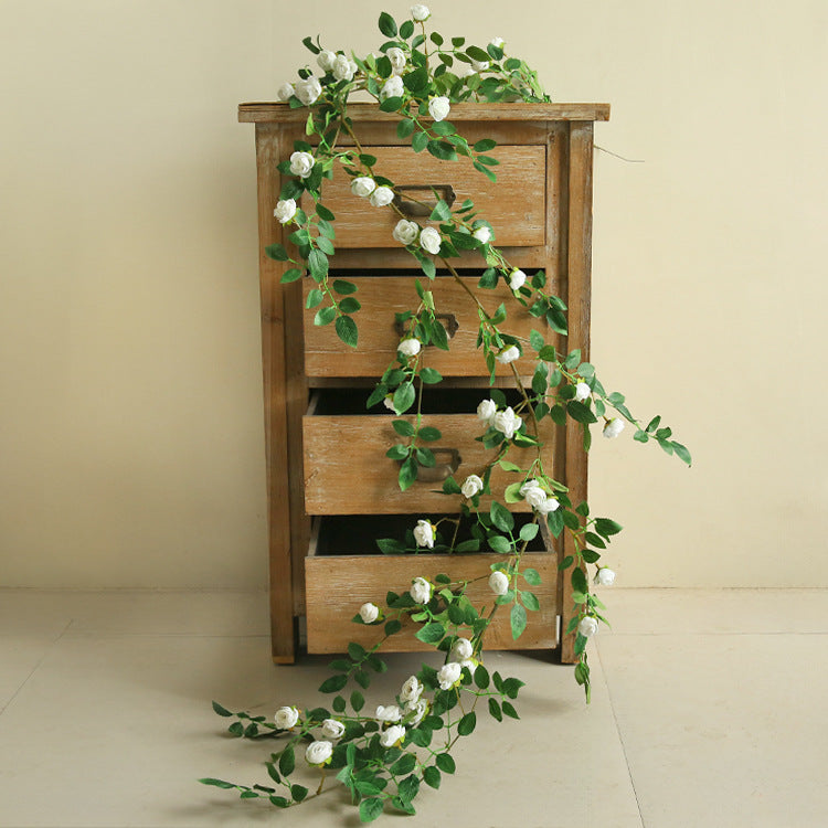 Lifelike Faux Floral Decorations - Beautiful Rose Vine Arrangements for Weddings and Home Décor, Perfect for Indoor Wall Hangings & Event Styling