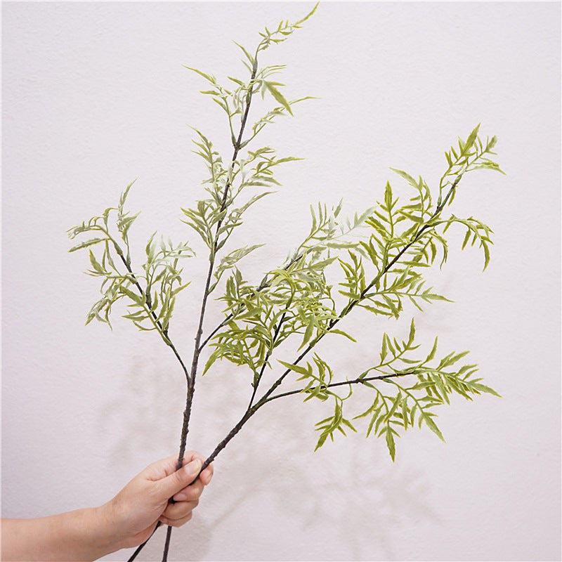 Realistic Scandinavian Faux Fern Leaf Stem – Soft Touch Plastic Greenery for Home Decor and Floral Arrangements