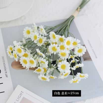 Realistic  Korean Fresh Style Daisy Bouquet - DIY Handcrafted Decor with Chamomile Realistic Flowers for Home and Garden Decoration