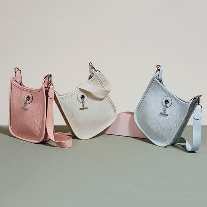 Pre Owned Vespa Bag Spring Collection Chic Korean Style Genuine Leather Shoulder Bag with Vintage Woven Strap Sling Crossbody for Everyday Use