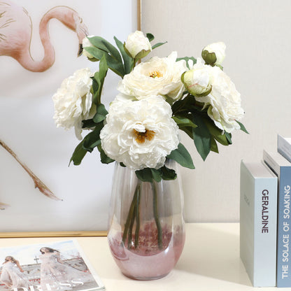 Luxury Double-Headed Peony Artificial Flowers: Elegant Home Decor for Living Room, Stunning Table Centerpiece, Realistic Floral Arrangement