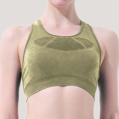 High Performance Women's Mesh Hollow Lightweight Breathable Sports Bra Luxurious Summer Yoga Top with Comfort and Style