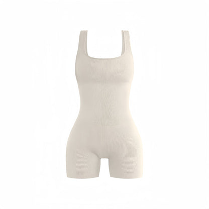 XY Seamless Knitted Ribbed Bodysuit for Sports Fitness and Yoga All in One Activewear Set for Comfort and Performance