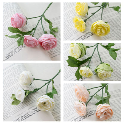 Charming Honey Sweet Girl Triple Lotus Branch - INS-Style Realistic Artificial Flowers for Home Decor and Wedding Decorations - PJ1017