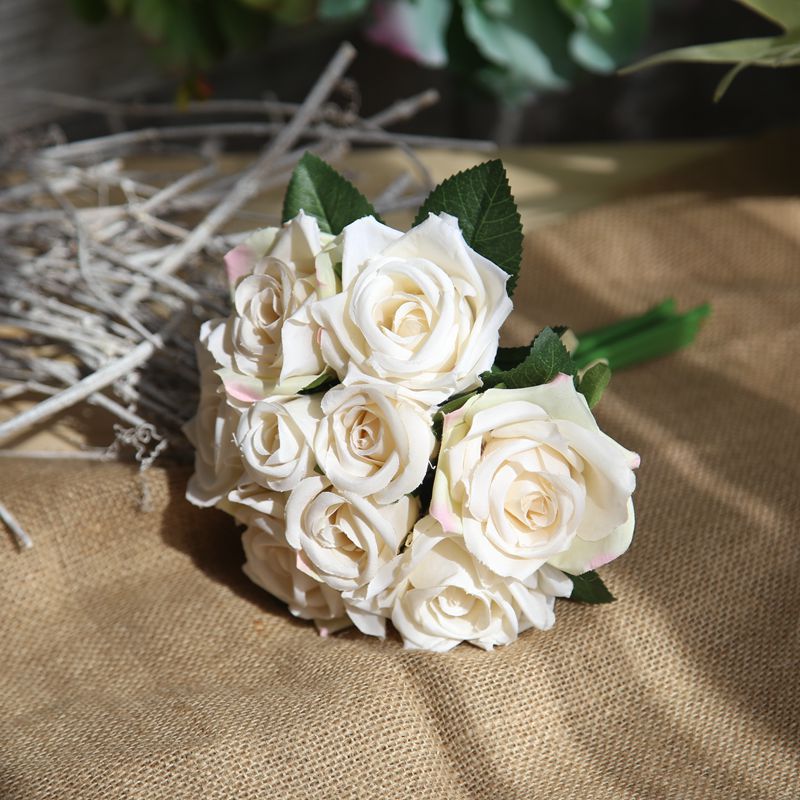 Realistic Artificial Rose Bouquet for Weddings - Stunning Faux Flower Handheld Arrangements Perfect for Home Décor and Event Decoration