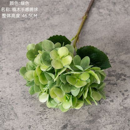 Realistic Touch Artificial Hydrangea Flower Arrangement - Green Plant Décor for Weddings and Events - Exquisite Craftsmanship (Model MW82001)