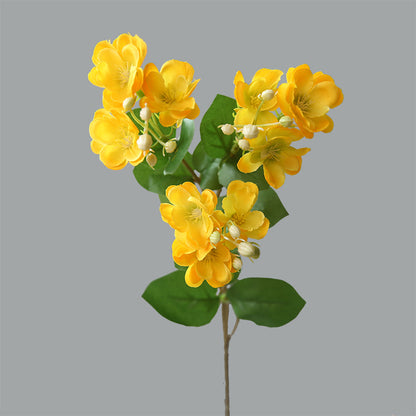 Single Artificial Jasmine Flower - Realistic Faux Floral Arrangement for Living Room, Dining Table, and Coffee Table - Perfect Home Decor with Rustic Garden Charm