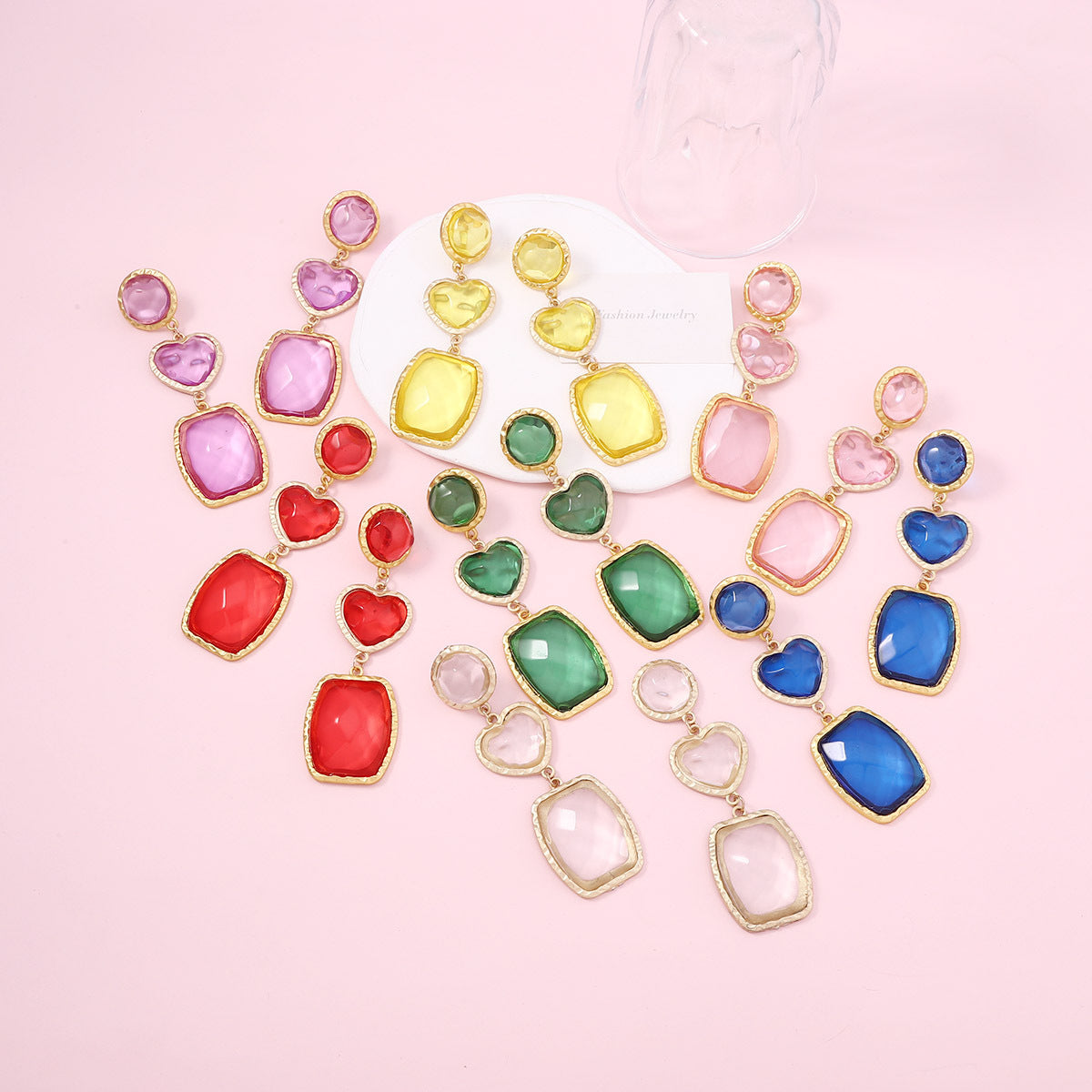 Unique Irregular Transparent Multi-layer Geometric Dangle Earrings - Versatile Minimalist Statement Jewelry for Effortless Style