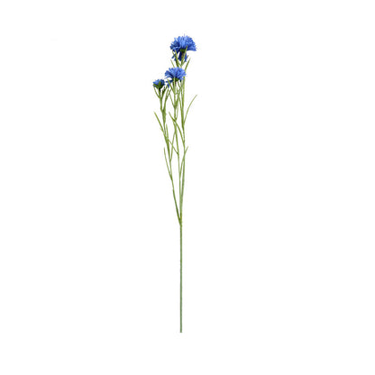 Stunning 3-Head Artificial Cornflower Silk Flowers - Perfect for Home Décor, Living Room Arrangements, and Dining Table Centerpieces