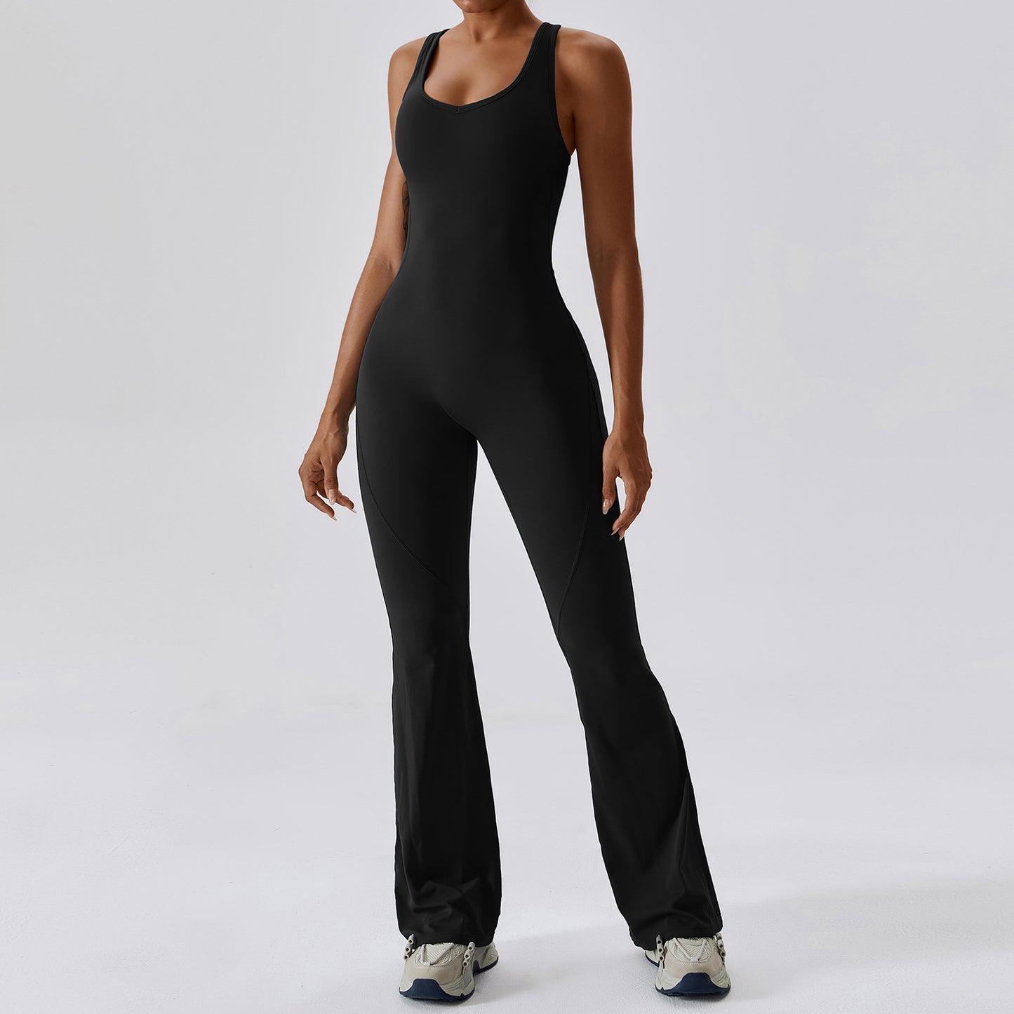 Quick Dry High Performance Yoga Bodysuit with Tummy Control and Flare Leg Design Enhance Your Curves Optimize Comfort for Dance Workout and Fitness