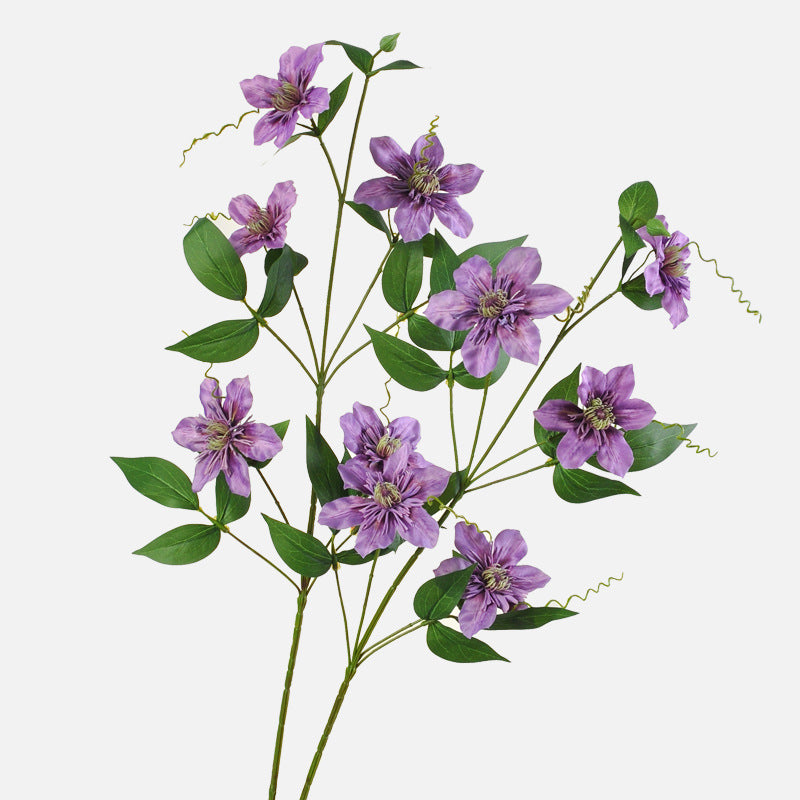 Stunning Artificial Clematis Flowers for Modern Minimalist Home Decor – Perfect for Living Room Aesthetics and Elegant Floral Arrangements