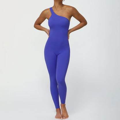 Fall Fashionable Off Shoulder Long Sleeve Yoga Bodysuit for Women Dance Fitness Tight Fitting Activewear Set for Comfort and Style