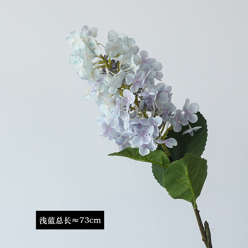 Single Stem Faux Hydrangea Flower - Perfect for Wedding Venue Decorations, Aisle Markers, and Photography Props - Realistic and Lifelike Design