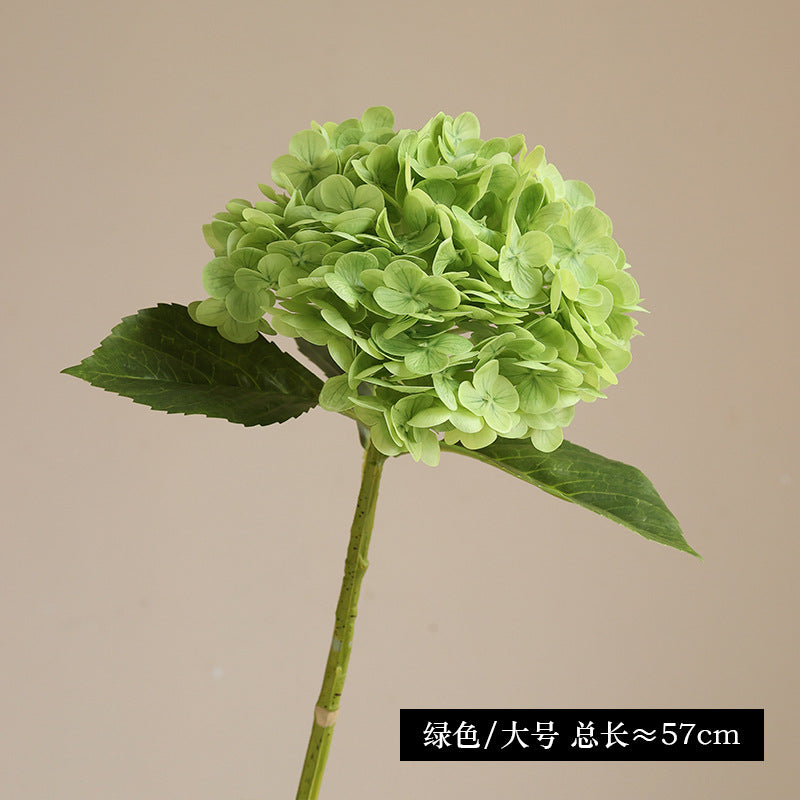 Realistic 3D Touch Hydrating Faux Hydrangea Flower Décor for Home, Dining Table, and Bedroom - Lifelike Silk Floral Arrangement Accent Piece