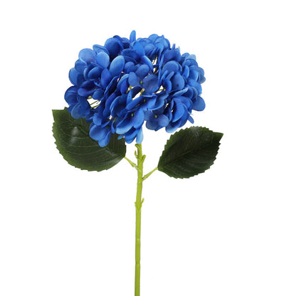 Realistic New Moon Hydrangea Flower - Single Stem Faux Flower with Leaves for Indoor Décor and Wedding Celebration - Charming Artificial Floral Arrangement