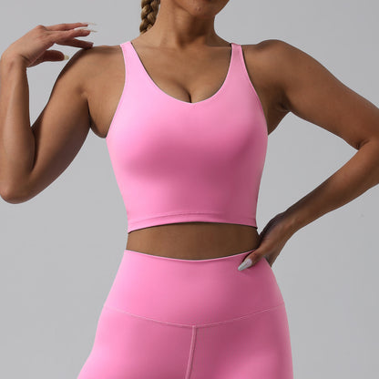 High Waisted Women's Fitness Set 2 Piece Yoga and Running Outfit with Stitching Details Ideal for Gym Workouts and Everyday Wear