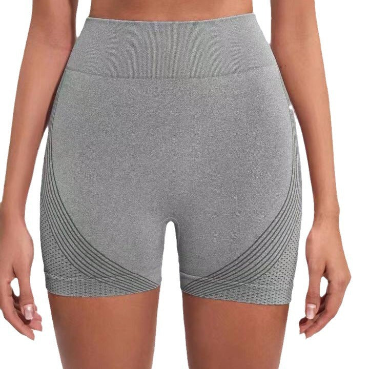 Seamless 4 Color Peach Bottom Shorts Women's Compression Yoga Running and Fitness Workout Pants