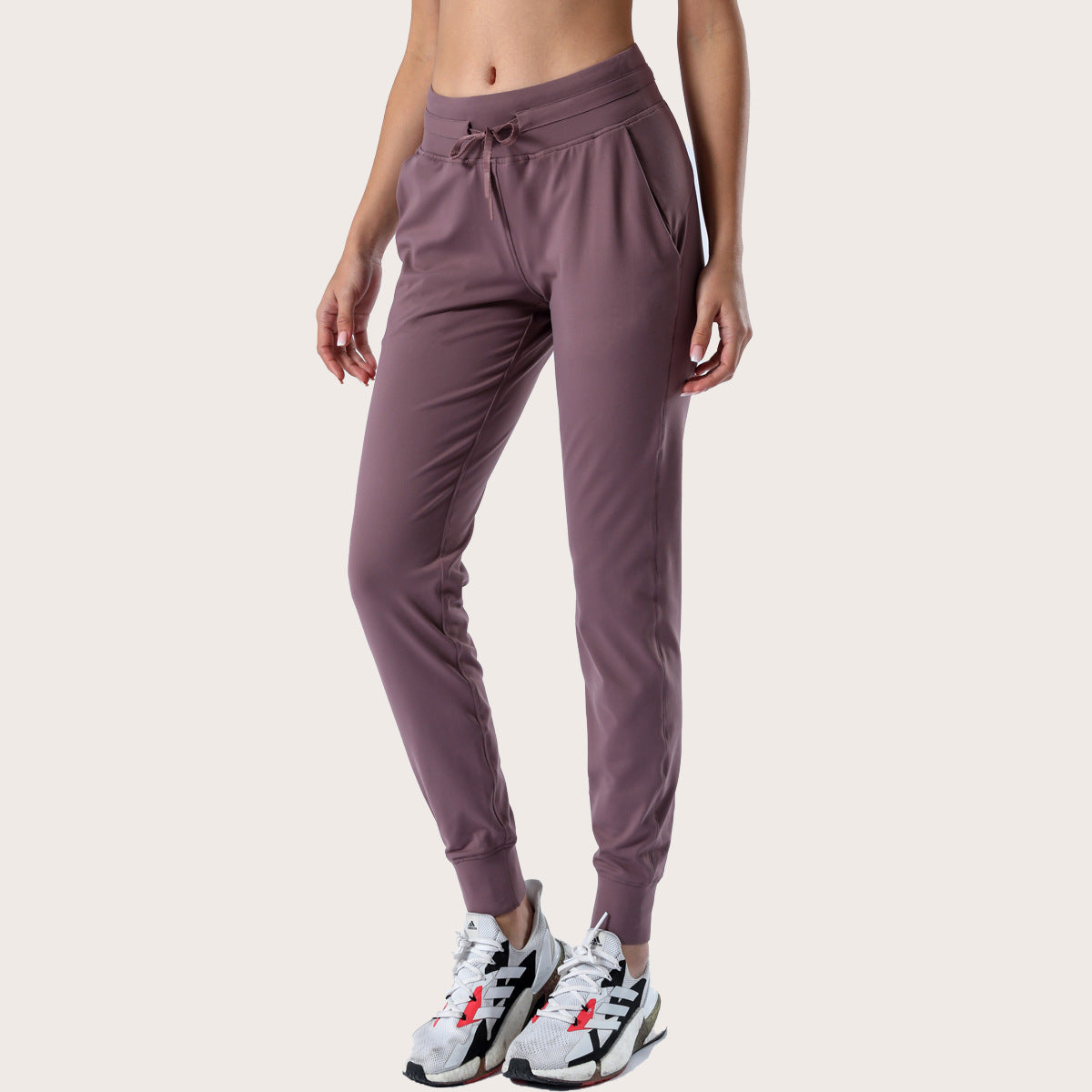 High Waisted Women's Jogging Pants Breathable 3 4 Length Yoga Fitness Leggings for Comfort and Performance