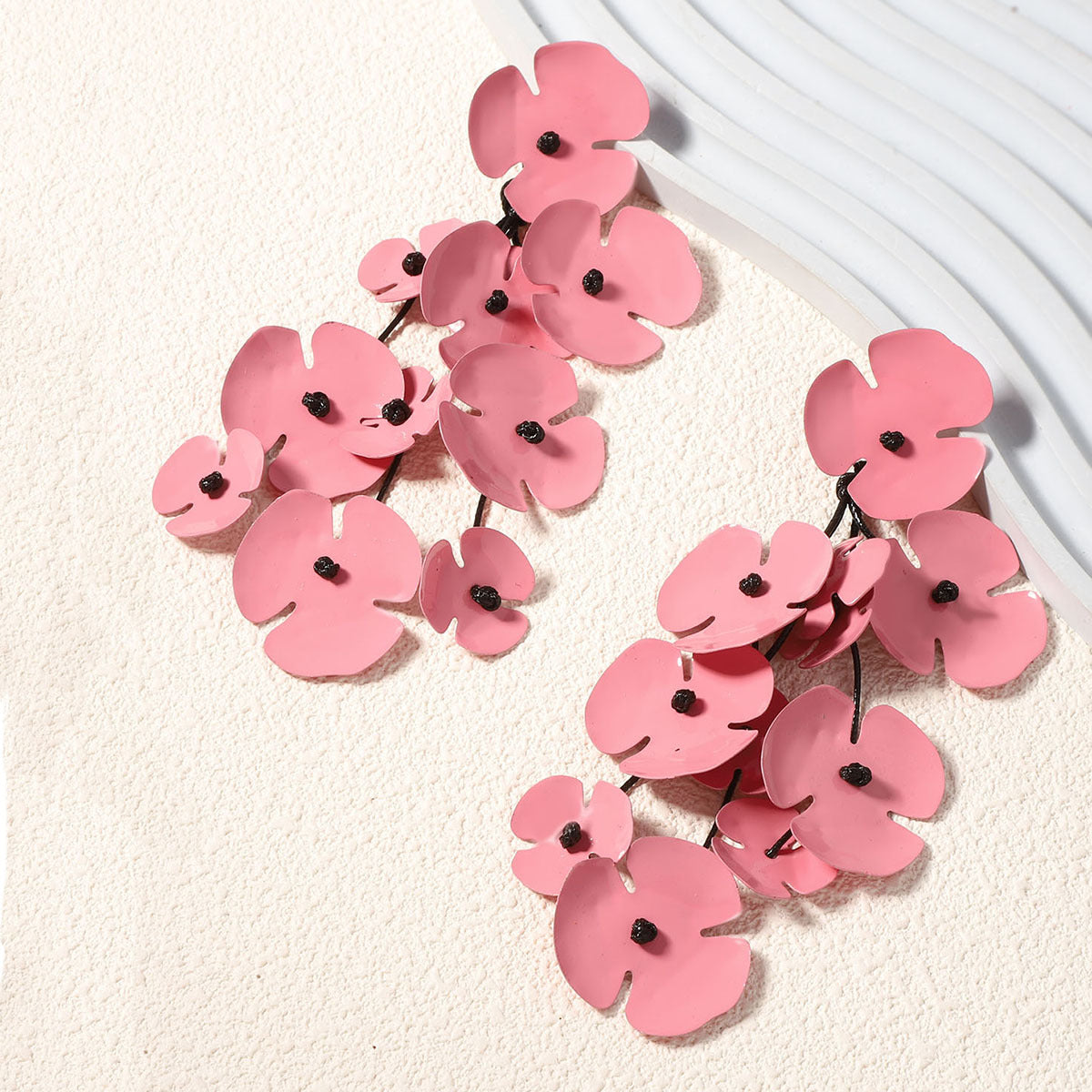 Chic and Creative Knotted Flower Design Statement Earrings - Versatile Fashionable Accessories for Women