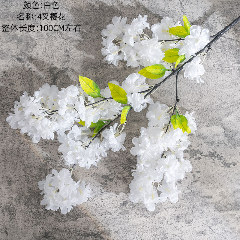 Lifelike Cherry Blossom Artificial Plant for Wedding Decor - Stunning Floral Arrangement for Home and Event Styling - INS-Style Rose Wall Art - MW38959