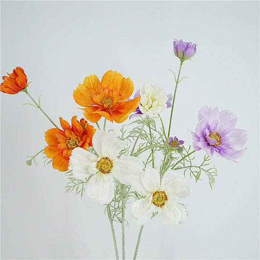 Charming Rustic Simulated Large Cosmos Flower - Perfect for Home Decor, Photography Props, and Floral Arrangements