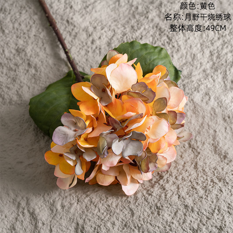 Stylish Dried Edge Hydrangea Faux Flower Bouquet for Home Decor – Beautiful Rose Wall Arrangement – Perfect for Weddings and Events – Model MW24830