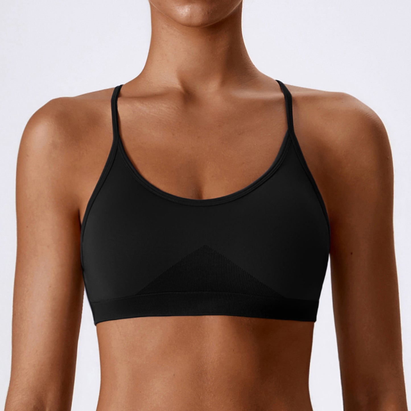 Seamless Quick Dry Yoga Sports Bra for Comfort for Running Gym and Fitness Training Back Design for Enhanced Support Model 7137