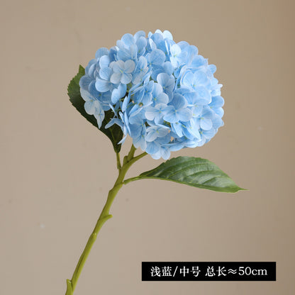 Realistic 3D Touch Hydrating Faux Hydrangea Flower Décor for Home, Dining Table, and Bedroom - Lifelike Silk Floral Arrangement Accent Piece