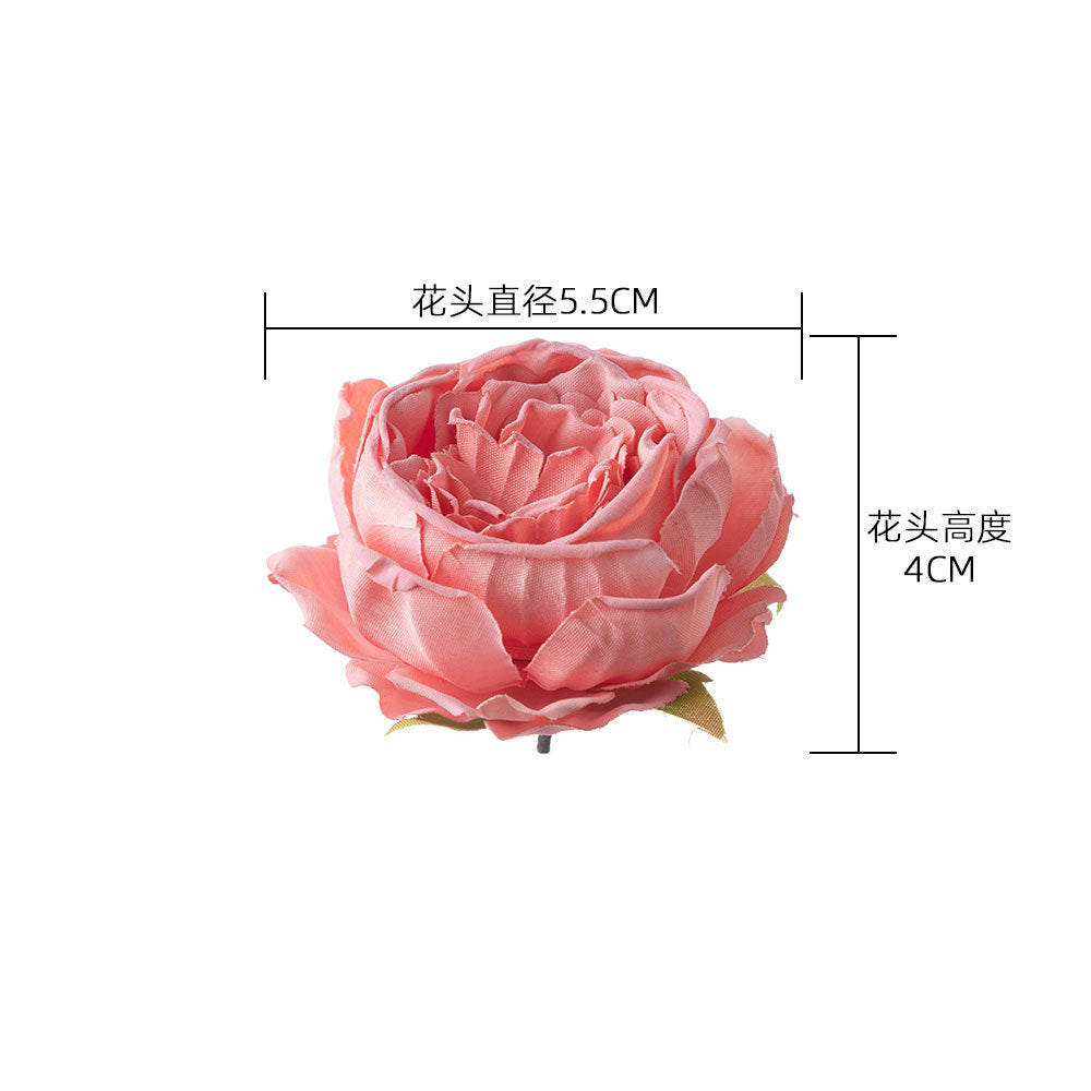 Stunning Faux Peony Flower Bouquet Box - Elegant Home Decor, Realistic Artificial Roses, Perfect for Weddings & Special Occasions - Model MW07303