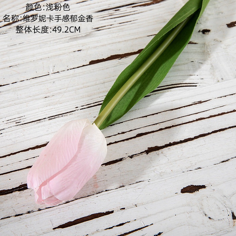 Luxurious Touch Tulip Artificial Flowers for Wedding Decoration - Chic Green Plants with INS Style - Model MW59901