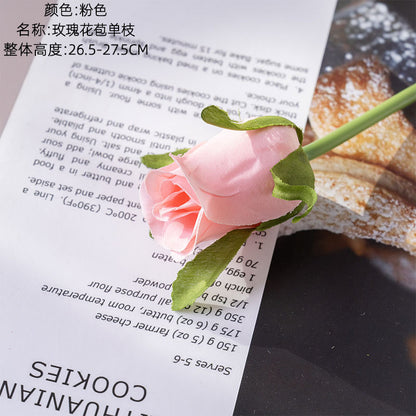 Elegant Artificial Rose Bud Stem Flower - Perfect for Weddings, Home Decor, and Event Decorations | PJ1004