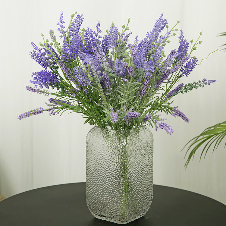 Stunning Artificial Lavender Floral Arrangement – Five-Head Faux Lavender for Rustic Home Décor and Elegant Living Room Centerpieces