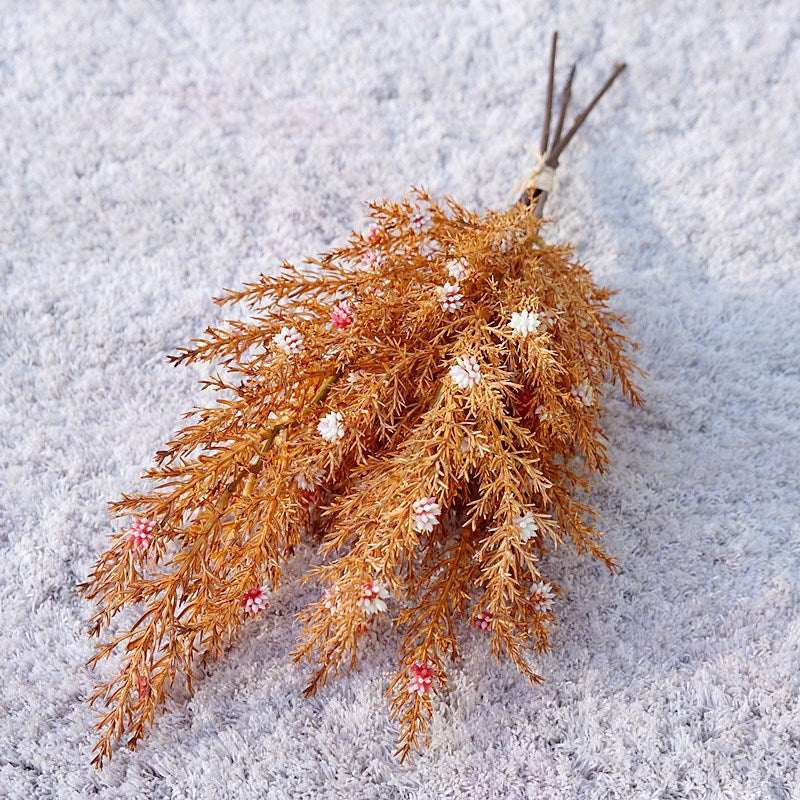 L384 Artificial Blossom Bouquet with Three Branches of Powdered Pine and Juniper - Perfect for Home Décor, Weddings, and Floral Arrangements