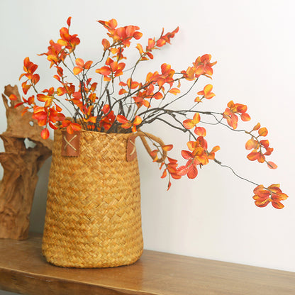 Realistic Red Maple Leaf Artificial Flowers - Perfect Autumn Décor for Your Bedroom and Living Room - Scandinavian Minimalist Style Decorative Arrangement