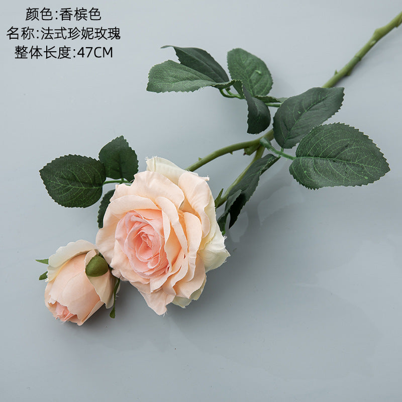 Elegant Artificial Jenny Rose Single Stem for Home Decor - Perfect for Weddings and Special Occasions (GF16042)