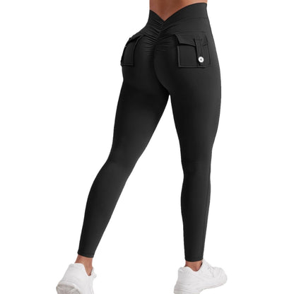 Peach Butt Utility Pocket Yoga Pants for Women Quick Dry Sports Fitness Shorts with for Comfort and Support