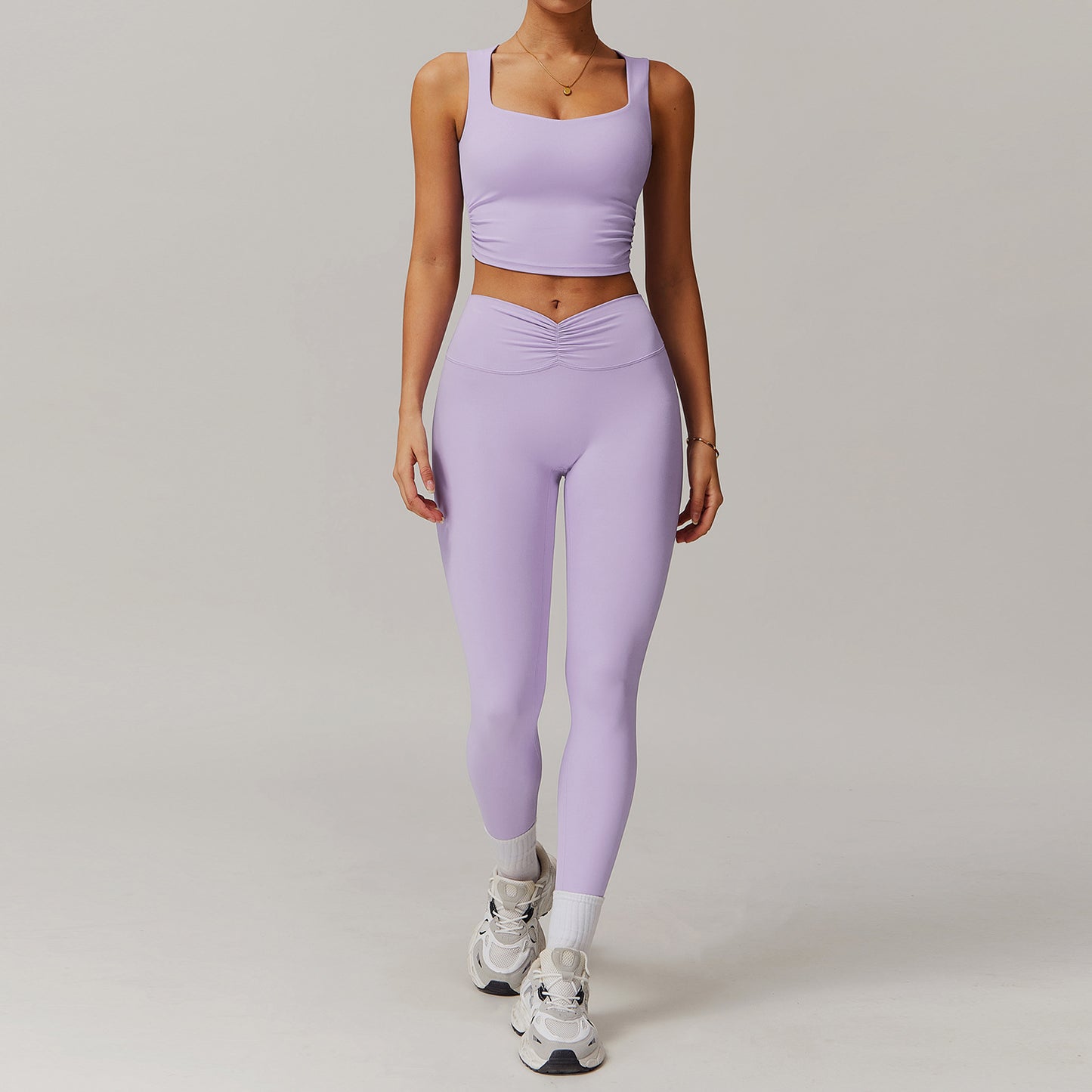 High Neck Zip up Cloud Feel Yoga Set Butt Lifting Tapered Leggings for Comfort and Performance in Running Gym and Yoga Style 9141