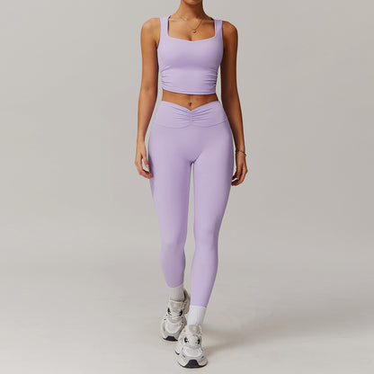 High Neck Zip Up Cloud Feel Yoga Set Sculpting High Waisted Leggings for Enhanced Support and Comfort for Fitness Running and Everyday Workouts