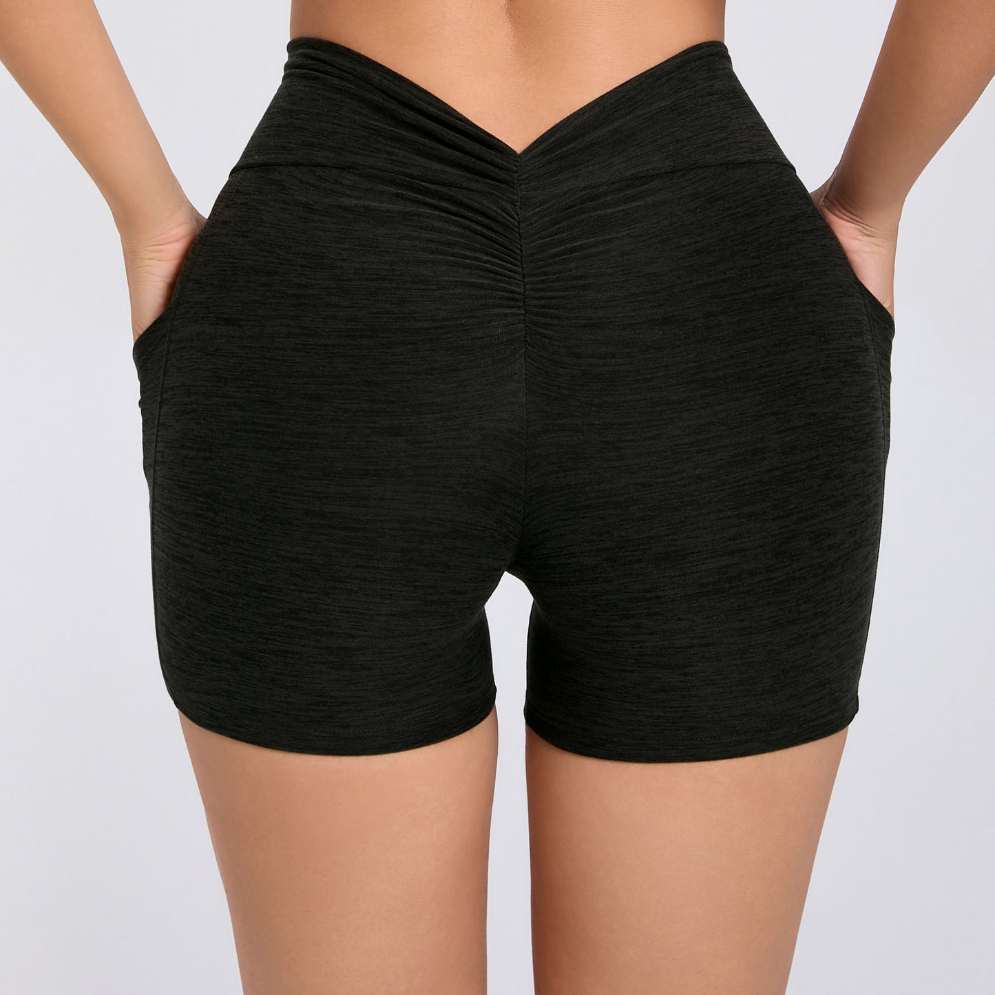 High Waisted Quick Dry Yoga Shorts with Side Pockets for Comfort Butt Lifting Design for a Flattering Fit for Gym and Outdoor Workouts